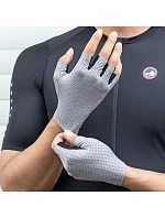 Prodyšné cyklistické rukavice Rockbros, krátké prsty, velikost: XL - šedé