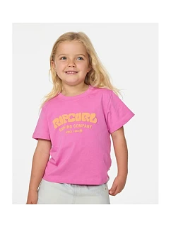 Dívčí tričko RIP CURL Surf Puff Relaxed Tee – Girl, růžové, dětské