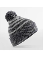 Beechfield B 476 Pletená čepice s bambulí "Team Stripe" 53.0476 grey/navy Beechfield B 476 Pletená čepice s bambulí "Team Stripe" 53.0476 grey/navy