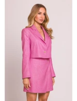 M853 Oříznuté sako - fuchsiová