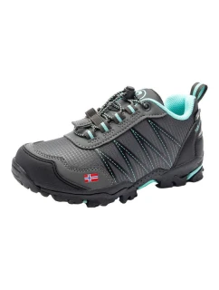 Trollkids Kids Trolltunga Hiker Low anthracite/mint nepromokavé turistické boty pro chlapce/dívky (155-609)