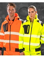 Result R 503X Bezpečnostní mikina s kapucí 30.503X fluorescent yellow/black