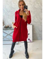 Zateplená dlouhá mikina s kapucí červená Zateplená dlouhá mikina s kapucí červená