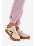 Dámské Sneakersy Na Platformě Pantherka Béžové Totter Dámské Sneakersy Na Platformě Pantherka Béžové Totter