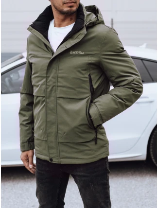 Pánská zimní bunda s kapucí zelená FashionStreet TX4909