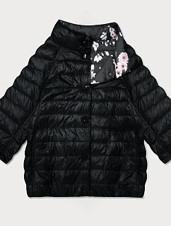 Dámská oboustranná bunda Goodlookin s 3/4 rukávy černá/květiny (PC-7511-1)