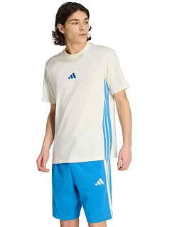 Pánské tričko adidas Essentials 3 Stripes cream KC0888 pánské