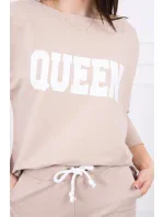 Sada s potiskem Queen béžová