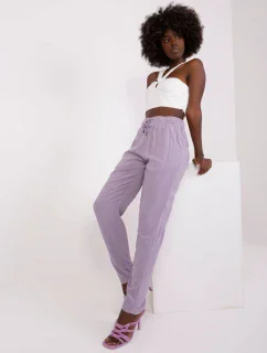 Kalhoty D73760M61869O světle fialové