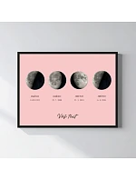Personalizovaný magický fotoobraz v rámu - 30 x 40 - měsíční fáze rodiny Personalizovaný magický fotoobraz v rámu - 30 x 40 - měsíční fáze rodiny