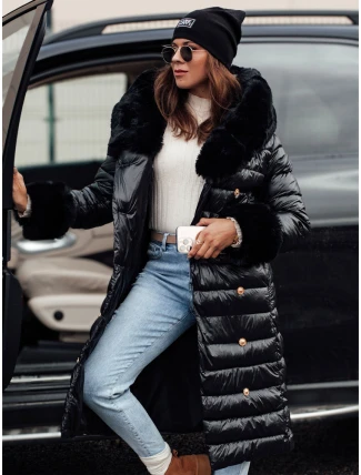 Dámský prošívaný zimní kabát HORIZON černý FashionStreet TY4749