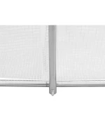 ZAHRADNÍ TUNEL 200x200x200 cm PE BÍLÁ OCELOVÁ KONSTRUKCE