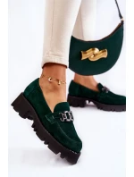 Semišové boty se zdobením Laura Messi 2489 zelene