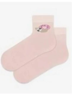 TENKÉ PONOŽKY BARVA 2-6 LET DÍVKY ROSE 21-23