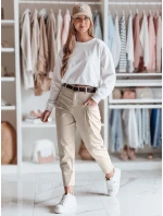 Dámské chinos kalhoty CHINOSKA light beige FashionStreet UY2557