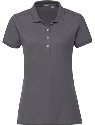 Russell Athletic 566F Dámské elastické piqué polo 10.566F convoy grey Russell Athletic 566F Dámské elastické piqué polo 10.566F convoy grey