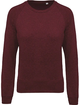 Kariban K 481 Dámská raglánová mikina z bio bavlny 20.K481 wine heather
