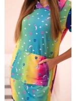 Dámské šaty na ramínkách s ozdobnými sponami béžová