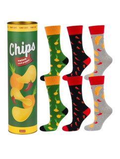 Pánské ponožky v tubě - Chips, 3 páry
