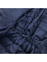 Tmavě modrá prošívaná dámská bunda se stojáčkem (7611)
