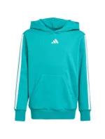 Dětská fleecová mikina adidas 3 Stripes 225 Turquoise JN2417