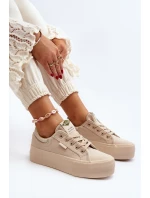 Dámské tenisky na platformě Lee Cooper LCW-24-31-2181 béžové Dámské tenisky na platformě Lee Cooper LCW-24-31-2181 béžové