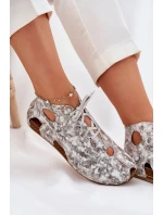 Vzorované Kožené Kotníkové Boty Maciejka 03426-46 Bílá-Bežová Vzorované Kožené Kotníkové Boty Maciejka 03426-46 Bílá-Bežová