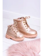 Dětské boty traper Zlate růžove Dexter Dětské boty traper Zlate růžove Dexter