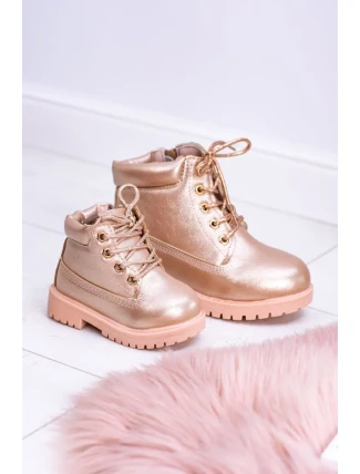 Dětské boty traper Zlate růžove Dexter Dětské boty traper Zlate růžove Dexter