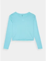 Dámské sportovní rychleschnoucí tričko s dlouhými rukávy loose 4F - modré