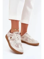 Dámské sneakers Daniel Lopez Just Dare se zvířecím vzorem – béžové