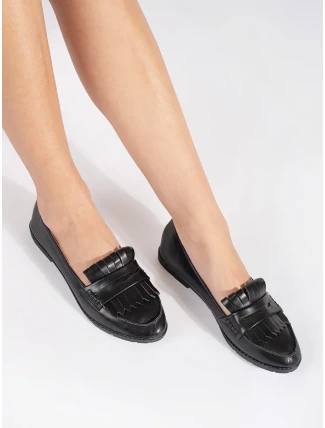 Trendy mokasíny dámské černé bez podpatku Trendy mokasíny dámské černé bez podpatku