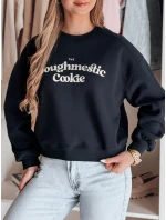 Dámská oversize mikina s potiskem COOKIES tmavě modrá FashionStreet BY1447