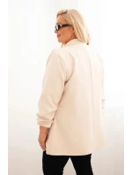 Dámská elegantní Plus Size sako béžová