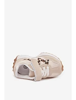 Dětské tenisky Sportovní boty na suchý zip Leopardí vzor Béžové Cosima Dětské tenisky Sportovní boty na suchý zip Leopardí vzor Béžové Cosima