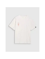 Pánské tričko oversize s potiskem 4F 4FRSS25TTSHM2652-11S pánské Pánské tričko oversize s potiskem 4F 4FRSS25TTSHM2652-11S pánské