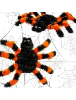 DEKORATIVNÍ FIGURKA HALLOWEENSKÝ PAVOUK ORANŽOVÝ