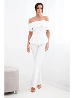 Dámský bavlněný komplet s krátkým rukávem a šortkami žlutý Dámský bavlněný komplet s krátkým rukávem a šortkami žlutý