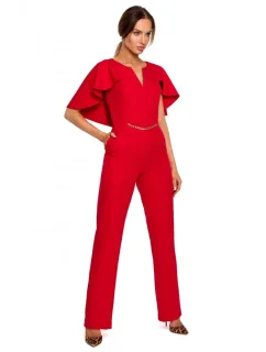 M670 Kombinéza s volánky - červená