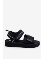 Dámské sandály na suchý zip Big Star LL274784 Černe Dámské sandály na suchý zip Big Star LL274784 Černe