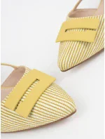 Praktické  lodičky dámské žluté bez podpatku
