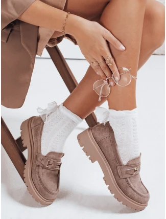 Dámské semišové béžové mokasíny FashionStreet ZY1126 Dámské semišové béžové mokasíny FashionStreet ZY1126