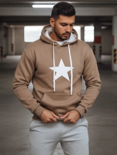 Pánská velbloudí mikina s kapucí FashionStreet BX5931