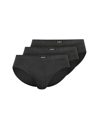 Pánské slipy 3 pack 1446 Basic graphite - HENDERSON Pánské slipy 3 pack 1446 Basic graphite - HENDERSON