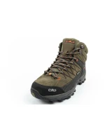 CMP Rigel pánské trekové boty kožené odolné nepromokavé kotníkové boty olivově zelené
