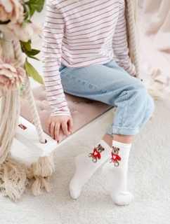 Dětské Ponožky Mládež Medvěd Ecru