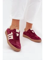 Dámské semišové sneakersy Vinceza 79557 bordové