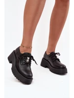 Dámské polobotky s přezkou ekokůže černé Laurea