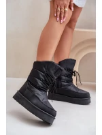 Sněhule Na Platformě Na Zip Big Star OO274884 Černé