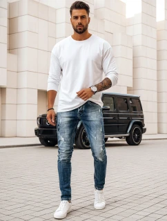 Pánské tmavě modré džínové kalhoty FashionStreet UX3995